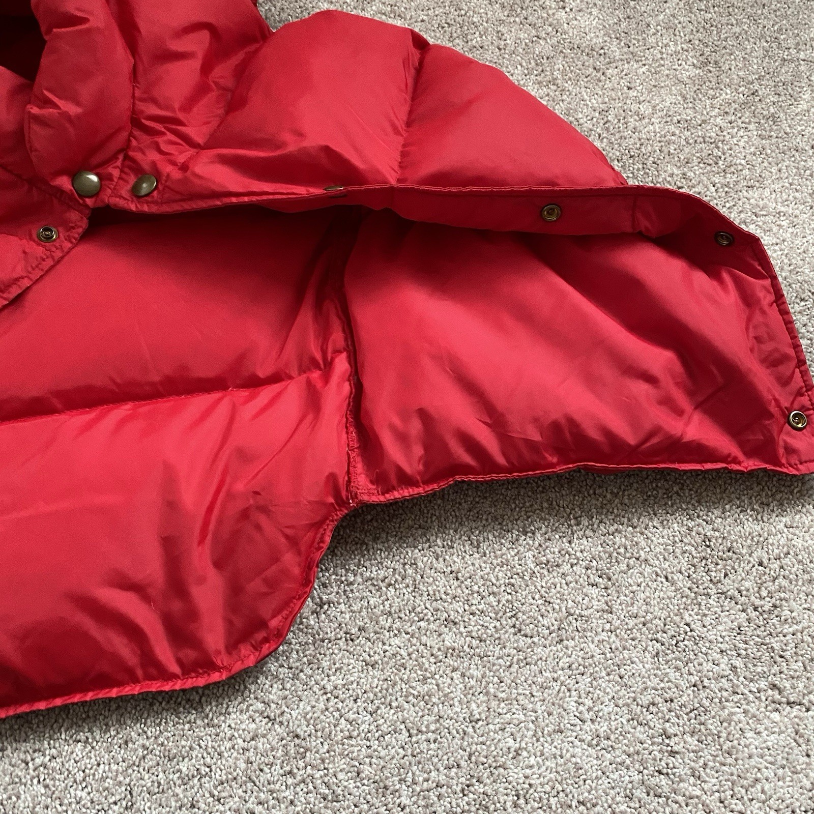 Vintage 70s Woolrich Puffer Vest Mens Medium M Red Goose Down Jacket Insulated image 6