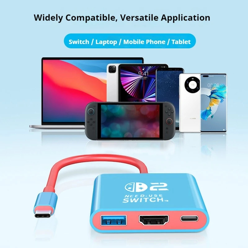 AU New Nintendo Switch 2 Docking Station 4K 60Hz USB-C HDMI PD100W Hub for OLED — image 2
