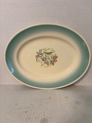 VINTAGE SUSIE COOPER DRESDEN SPRAY OVAL PLATTER 1017 MADE IN ENGLAND 14''