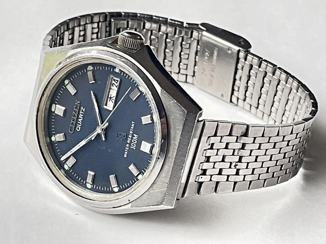 CITIZEN Quartz 4-739160TA Water Resist 100M Vintage Round