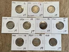 US Coin Lot, (10) Buffalo Nickels, (9) Different Dates - 1916 - 1928, Circulated