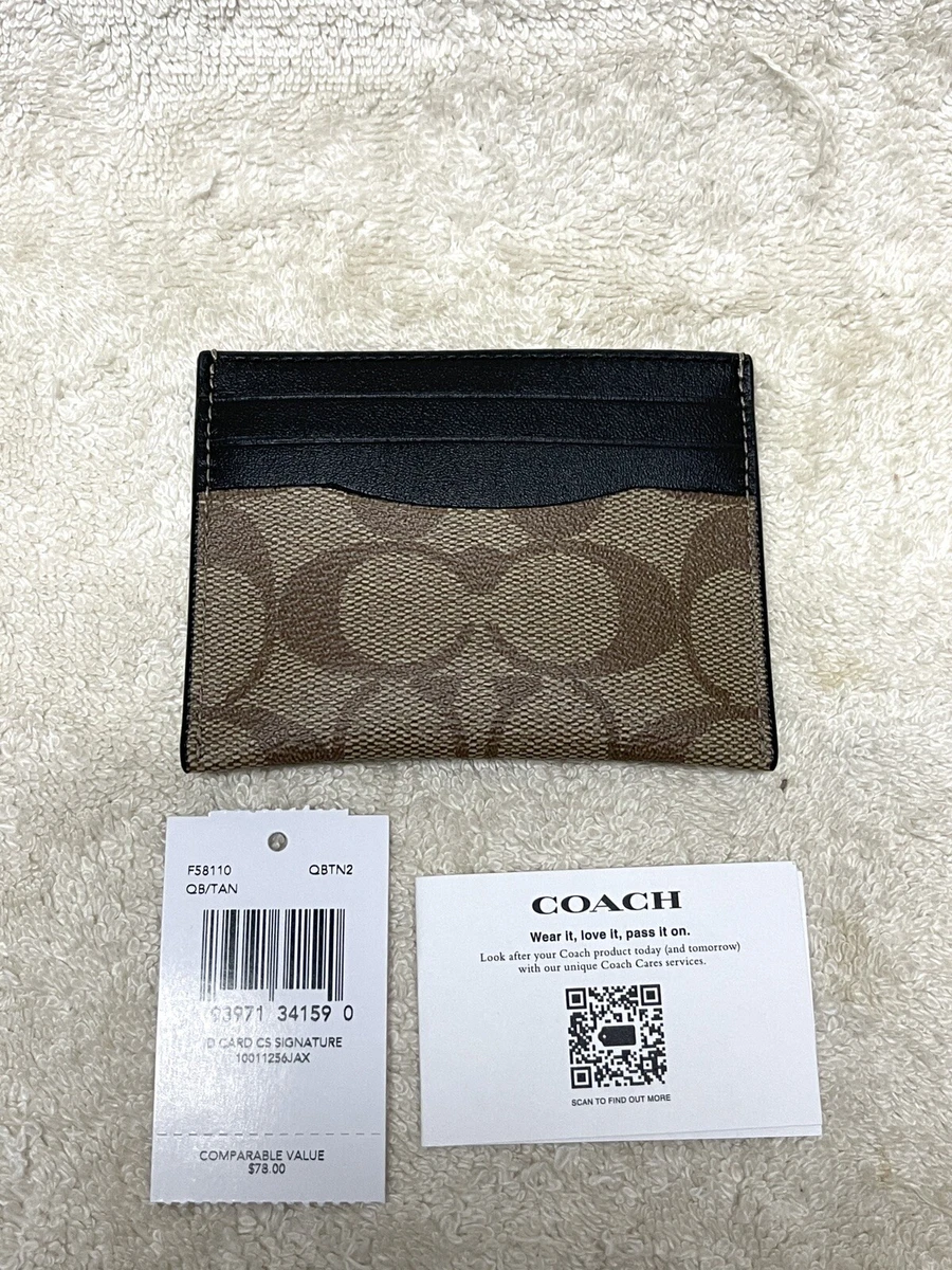 New Coach mens card case Wallet, F58110, $78