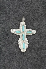 Turquoise & Sterling Silver Pendant - Verona Quam
