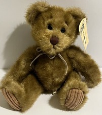 First  Main Minky Brown Bear With Tags 7.5  Sitting Plush Stuffed Animal Toy