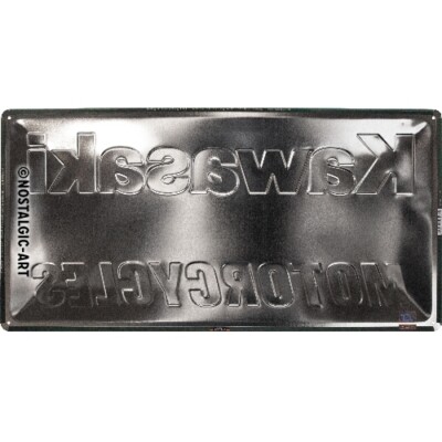Nostalgic-Art 25x50cm Metal Sign Kawasaki Motorcycles Long Home