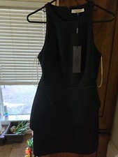 Halston Heritage Above knee Peplum Asymmetrical Fall 2015 New w/Tags Never Worn