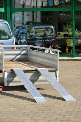 Verladerampe 2450x400x40 mm aus Aluminium mit Perforierung