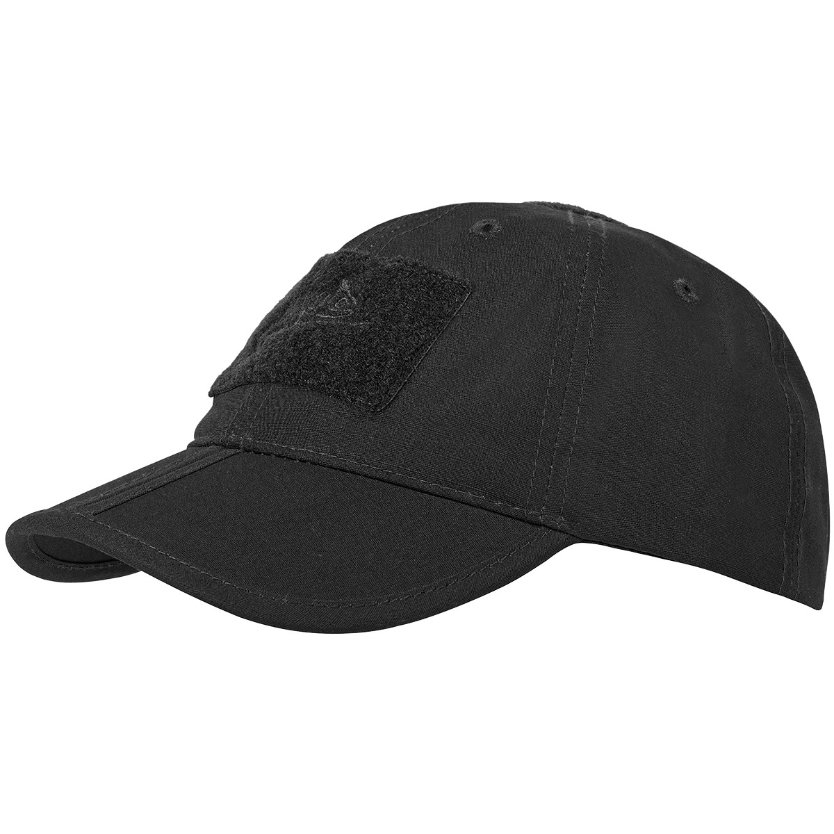 Helikon Mens Baseball Cap Folding Military Police Airsoft Army Ripstop Hat Black