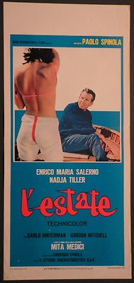 Locandina L'ESTATE 1966 RARISSIMA! E.M.SALERNO N.TILLER MITA MEDICI dis.DESETA