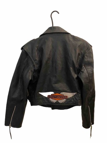 Chaqueta de motocicleta de cuero vintage Harley Davidson para mujer motociclista resistente talla M - Imagen 1 de 20