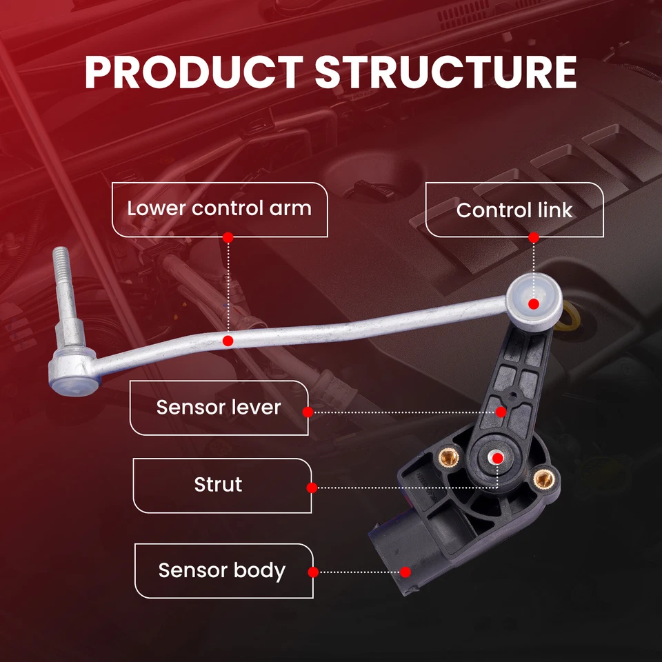 Sensor de nivel de altura de conducción delantero y trasero para Audi A8 Quattro S8 Bentley Continental Foto 4 de 4