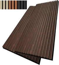 Wood Slat Wall Panel, 48'' X 24'' Wood Panels for Wall, 3D Soundproof Wall Panel