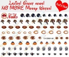 Chicago Bears Clear Vinyl PEEL and STICK (NOT Waterslide) nail decals/stickers