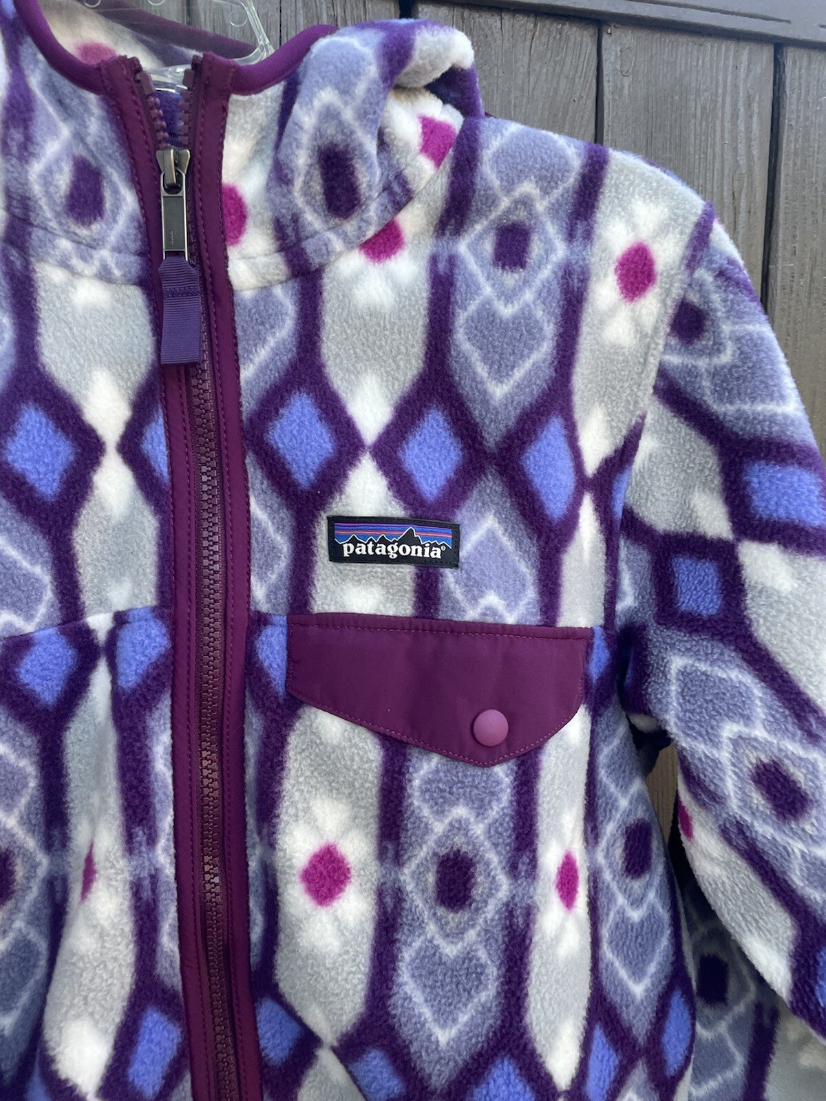 Patagonia Synchilla Full Zip Patterned Pine Patch… - image 3