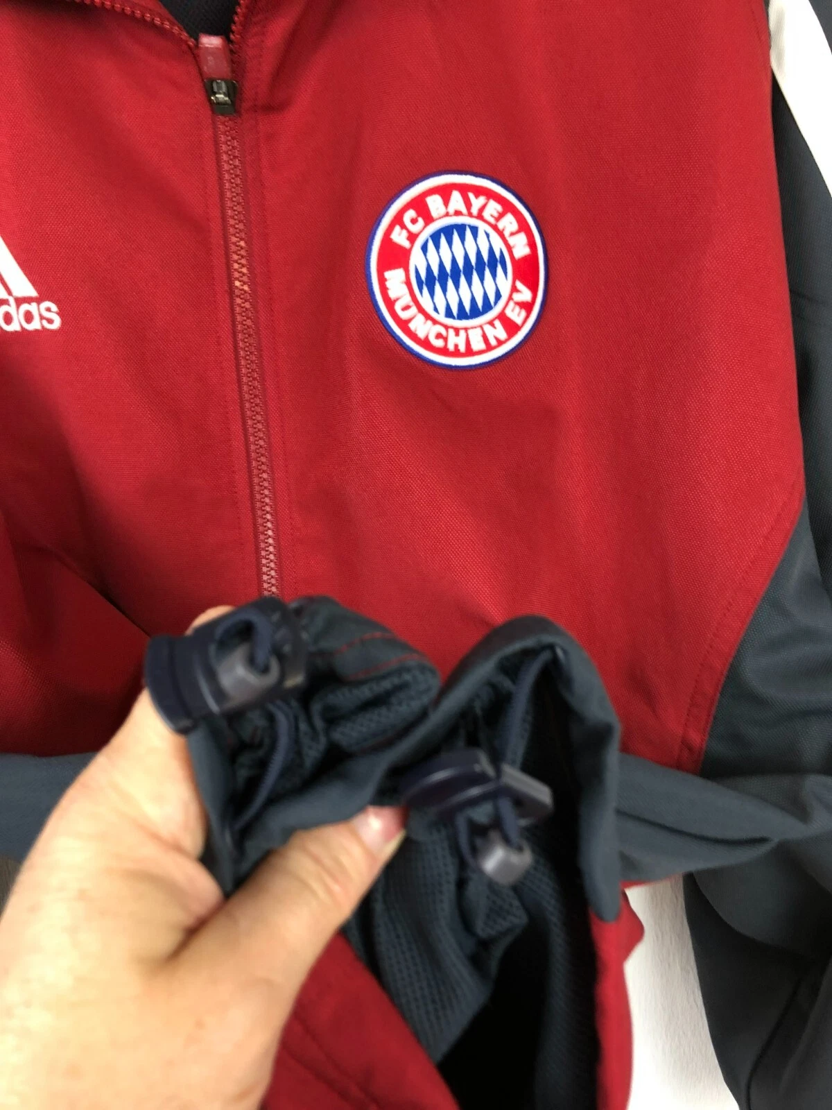 MUNICH 复古阿迪达斯拜仁慕尼黑足球夹克足球田径上衣男式 M 码