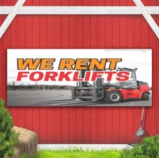 We Rent Forklifts Sidewalk Banner Sign with Grommets