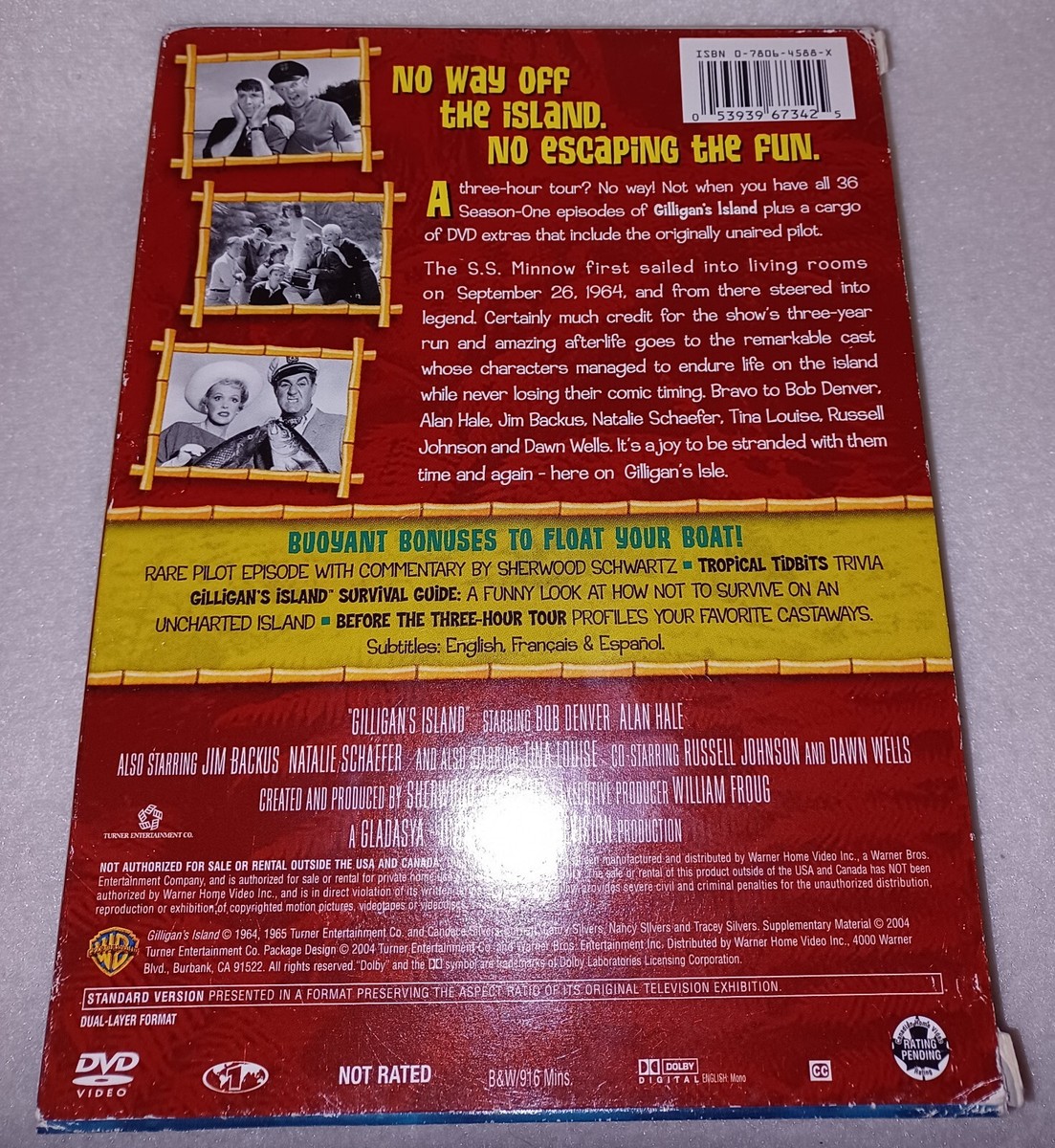 Gilligans Island - The Complete 1st Season DVD 3-Disc Set Bonus