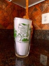 Vintage Davy Crockett Indian Fighter / Hero of Alamo Ribbed Tumbler Glass