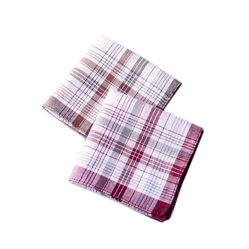 5Pcs Square Plaid Stripe Men's Handkerchiefs Hanky Pocket Cotton Towel 38*38cm - Bild 11 von 12