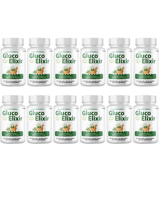 Gluco Elixir Blood Optimizer, Advanced Blood Support for Circulation-12 Bottles