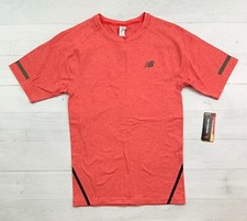 New Balance Mens NB FLEX DRY Fitted Red Athletic Shirt Medium M New NWT
