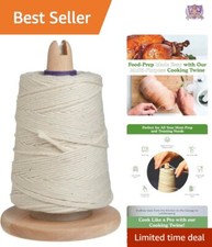 Natural Cotton Butcher's Twine 500ft Cone with Cutter - Heavy Duty  Versatile