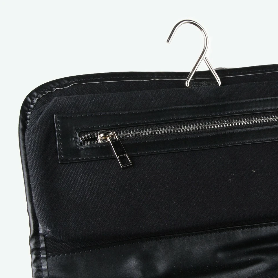 Bolso doble colgante de cuero genuino Zeus, artículos personales para aseo y viaje Foto 2 de 4