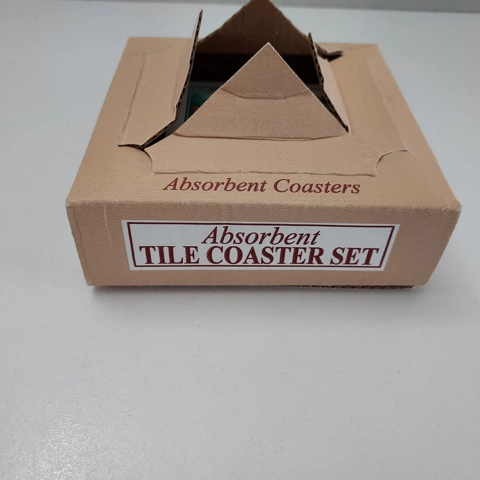 Juego de 3 posavasos de azulejos absorbentes Highland Graphics firmados Wilma B. Vincent C-137 Foto 4 de 4