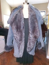 Alma Italian Toscana Shearling Grey Jacket 40