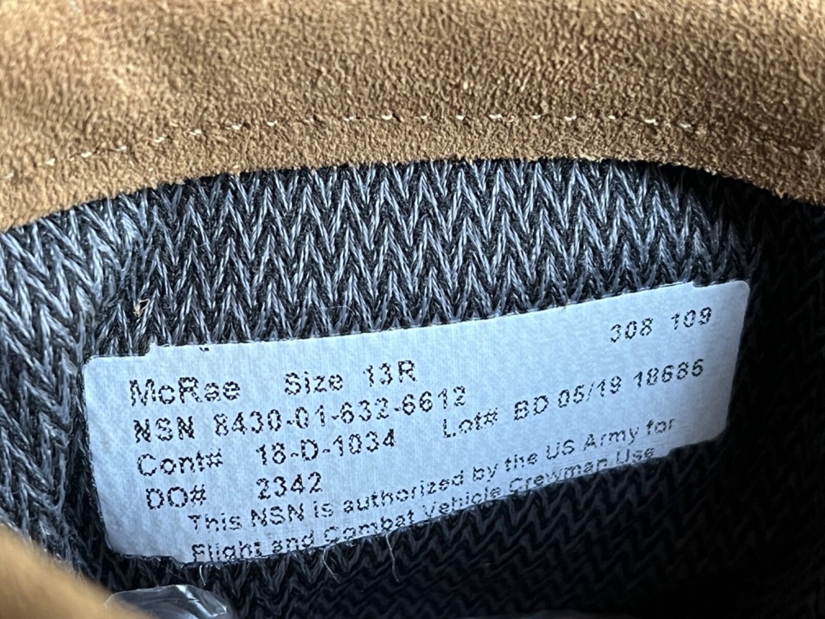 US Army McRae Footwear 298 107 Combat Boots size 13 R tan US Army McRae Footwear 298 107 Combat Boots size 13 R tan