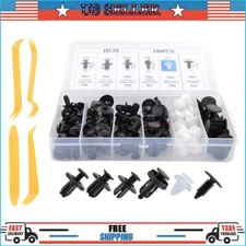 100PCS 4XTool Bumper Clips Auto Car Hole Plastic Rivets Fastener Fender Push Pin
