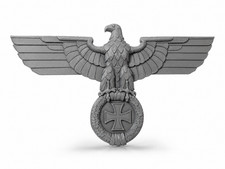 Reichsadler Wandrelief 20 cm Grau | Kleine Adler Wanddeko 3D | Sammler Deko