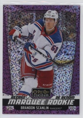 2024 O-Pee-Chee Platinum Violet Pixels /299 Brandon Scanlin #243 Rookie RC 0g7f