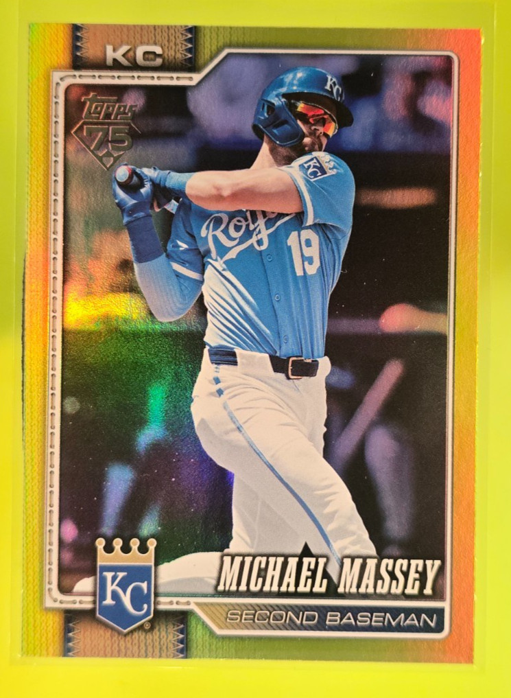 2026 Topps Series 2 Michael Massey 445 Yellow Rainbow Foil 62/399