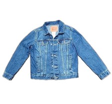 Levi's Denim Trucker Jacket Size Medium Kid's Youth 10-12 Yrs 100 Cotton