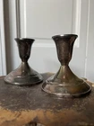 Vintage Towle Sterling silver candle holders set weighted 4” h x 3 1/2” wide