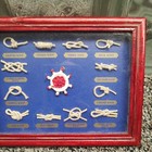 Vintage Nautical Knot Board Display Ship Wheel Shadow Box Sailing Decor 12 Knots — photo 3