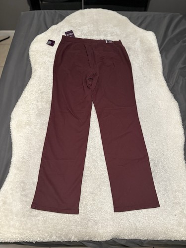 Gloria Vanderbilt Amanda Chino Classic Straight Pants 8 Burgundy - Photo 2/8