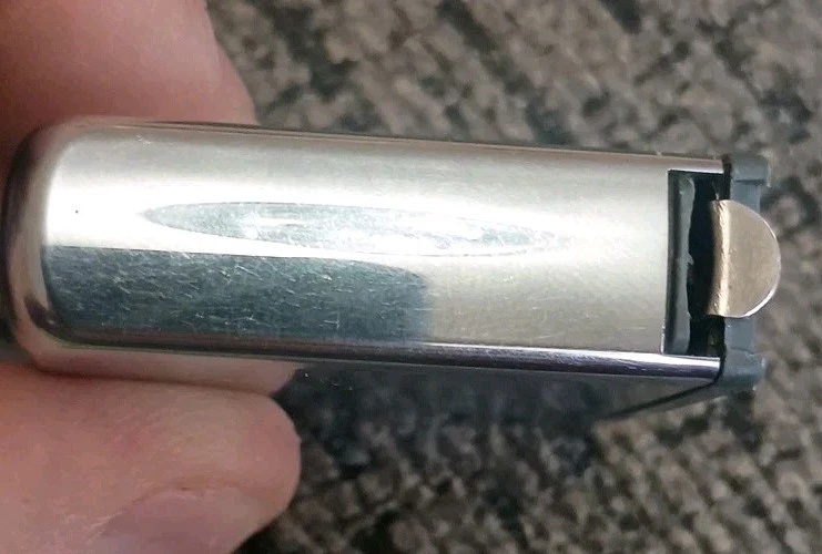 Regla Zippo de acero inoxidable cepillado vintage - cinta métrica publicidad "DEER JOE" Foto 4 de 4