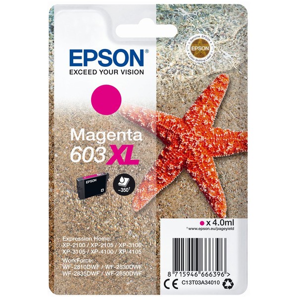 Original Epson 603XL T03A3 C13T03A34010 C13T03A34020 Tinte Magenta-image