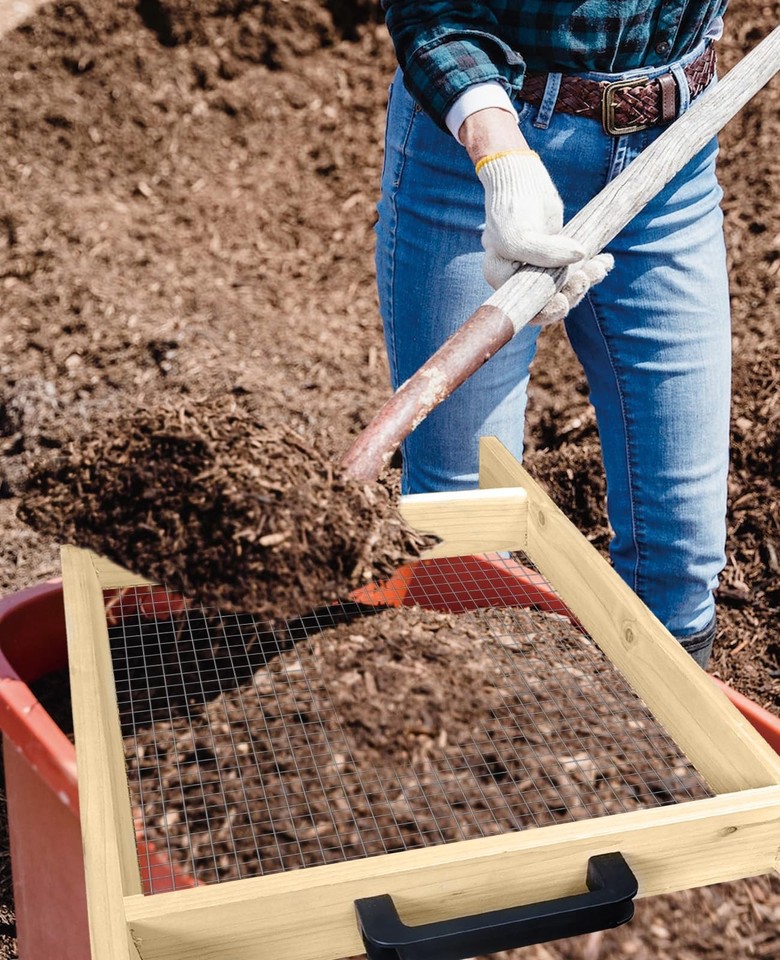 Large Soil Sifter, Dirt Sifter for Gardening, for Use in a Wheelbarrow ...