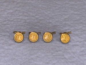 South Carolina Confederare US Civil War Buttons. Gold Gilded LOT OF 4. MINT