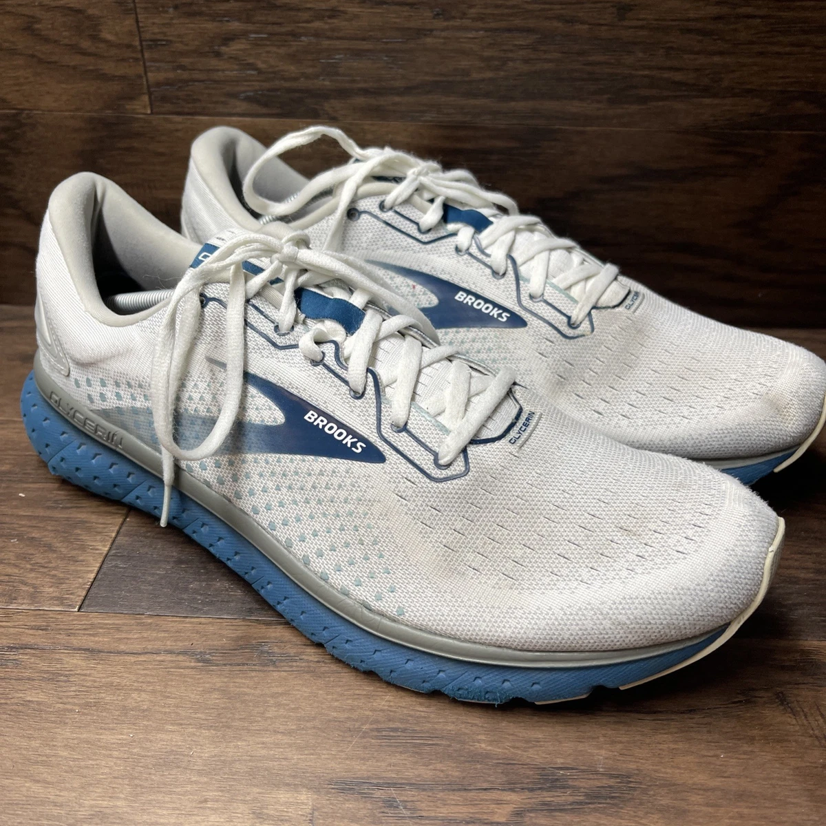 Brooks Glycerin 18 1103291D178 Lace-Up Running Sneakers Shoes White Mens US 12 Brooks Glycerin 18 White - 110329-1D-178 for sale | eBay main image 3