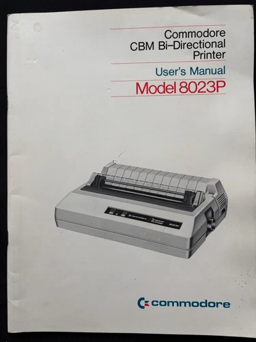 Commodore CBM Bi-Directional Printer User Manual Vintage Computer