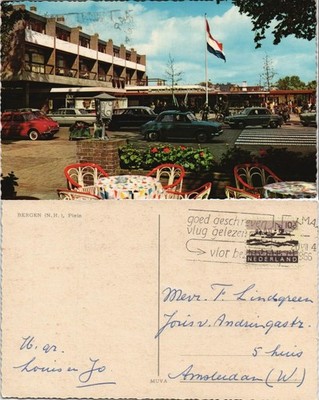 Bergen op Zoom Ortsansicht Plein Geschäftsstrasse Autos Verkehr 1966