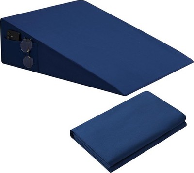 Navy Blue Bed Wedge Pillow Cover 25'' L x 25'' W x 8'' H Soft & Breathable
