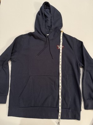 Reebok Men s Blue Fleece Hoodie Size Large Red White Logo