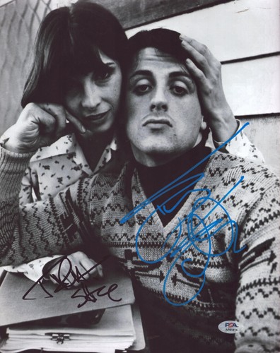 Sylvester Stallone Talia Shire Signed Autographed 11x14 Photo Rocky PSA LOA