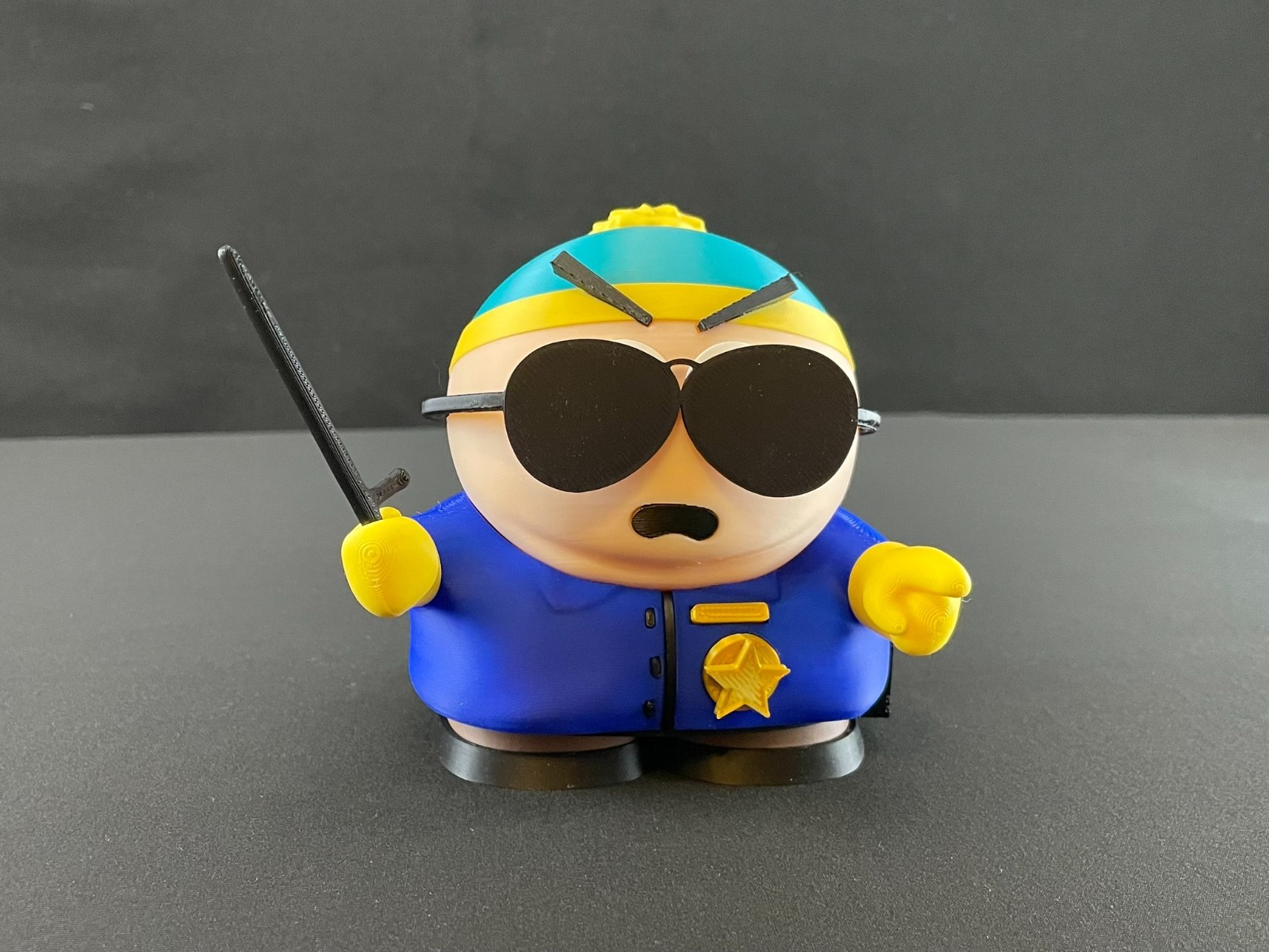 Erik Cartman as Police Officer Cop 3D Printed Figure | Funny Sarcastic Gift