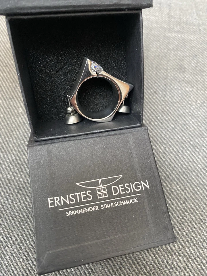 Ernstes Design Ring Und Ohrringe - Bild 3 von 3